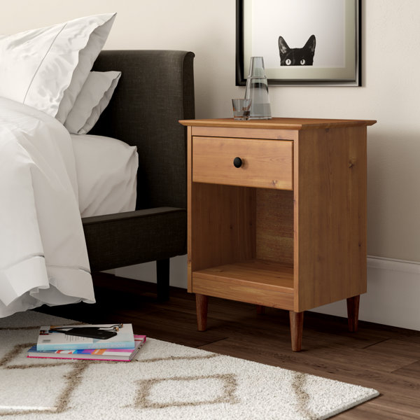 Mercury Row® Lafever 25'' Tall 1 Drawer Nightstand & Reviews Wayfair